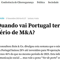 Quando vai Portugal ter um mercado srio de M&A?